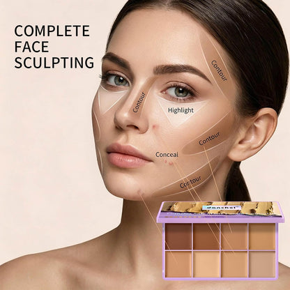 8-Color Cream Concealer Palette – smooth, buildable coverage for every skin tone, from fair to deep.
