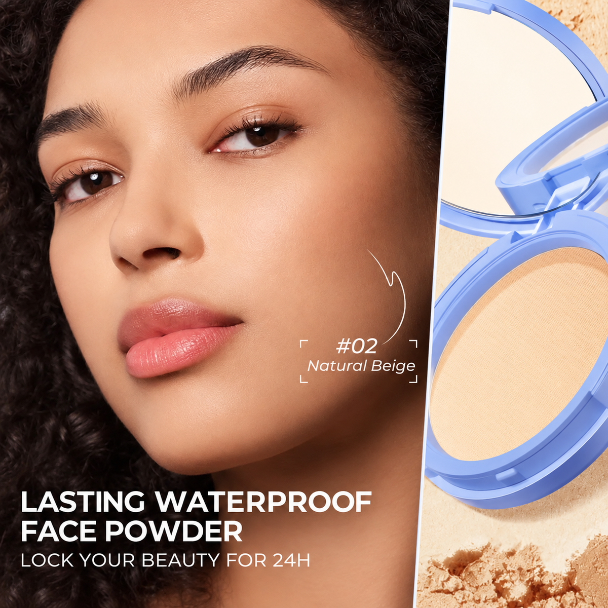 Waterproof Matte Oil-Control Pressed Powder