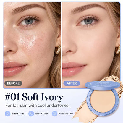 Waterproof Matte Oil-Control Pressed Powder