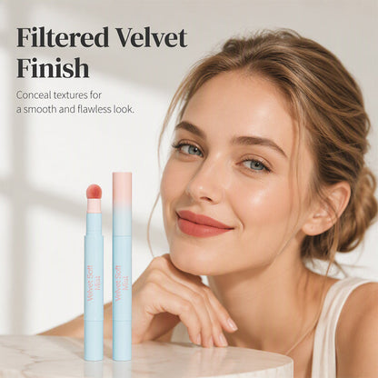 Soft Matte Finish Lipstick with Puff Applicator