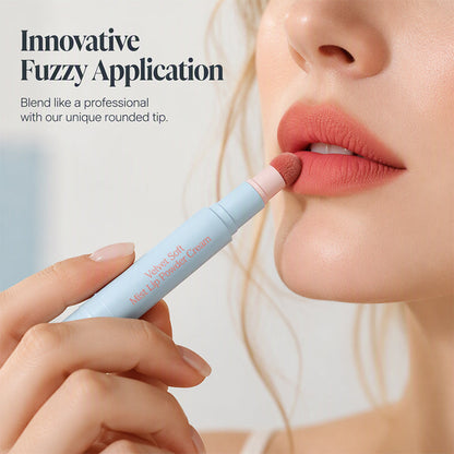 Soft Matte Finish Lipstick with Puff Applicator